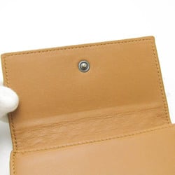 Bottega Veneta Intrecciato 133945 Leather Business Card Case Beige Brown