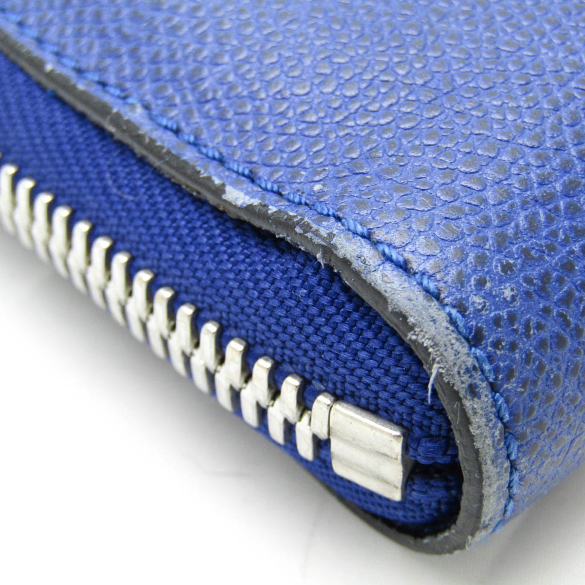 Valextra Organizer Travel Pouch Men's Leather Clutch Bag Royal Blue