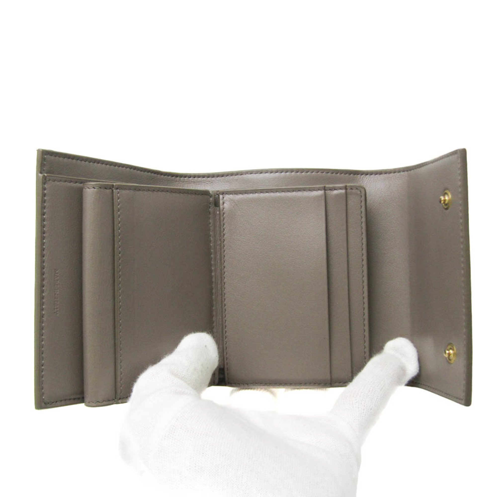 Celine Small Triford Wallet 10B573 Women's  Calfskin Wallet (tri-fold) Grayish