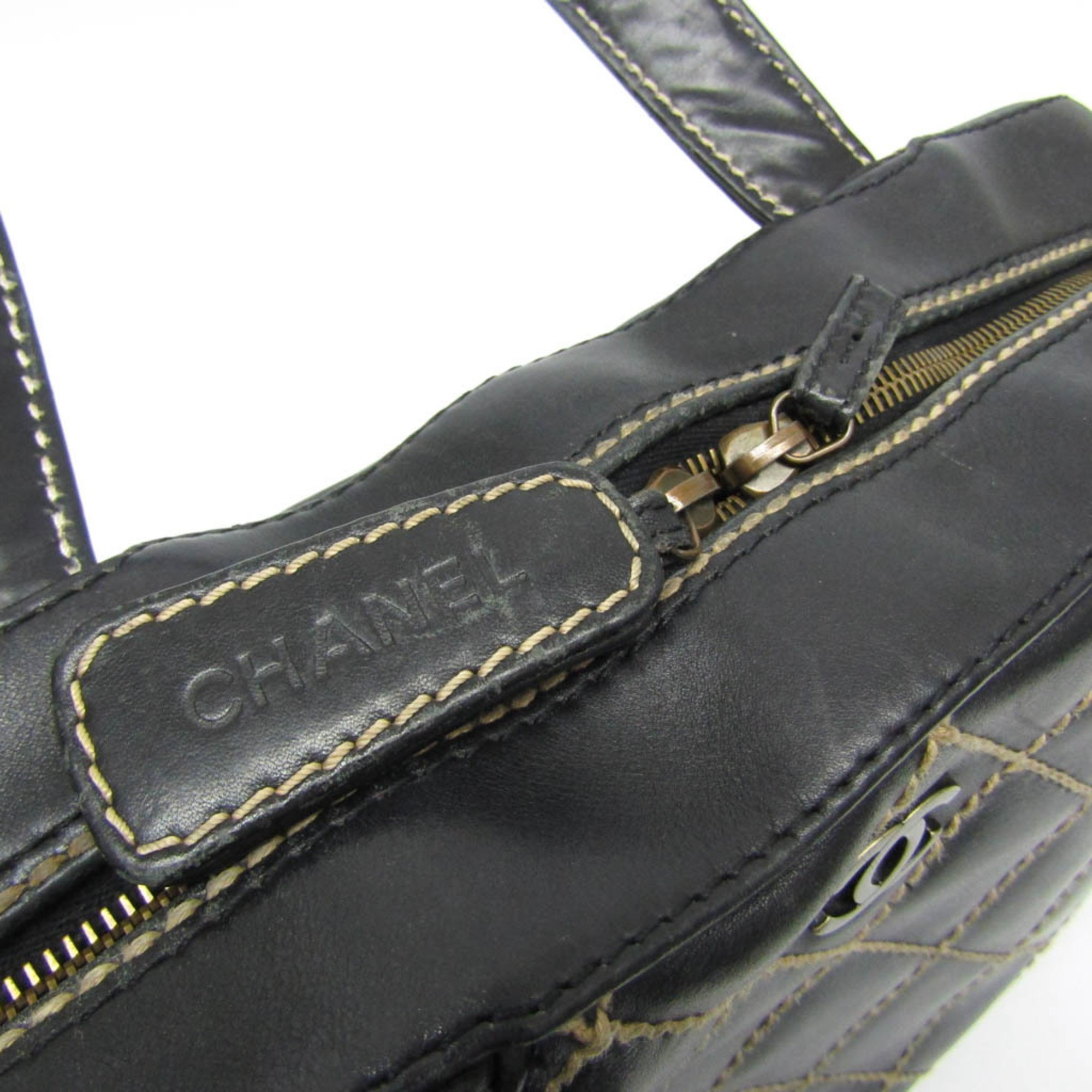 Chanel Wild Stitch Women's Leather Handbag Black