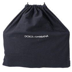 Dolce & Gabbana Leopard Print Pony Chain Shoulder Pouch Clutch Bag Purple Women's