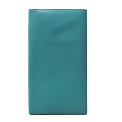 Hermes Citizen Twill Long Silk In Men,Women Swift Leather Long Wallet (bi-fold) Green