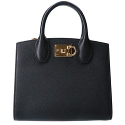 Salvatore Ferragamo Studio Box Bag Handbag Black x Pink Women's