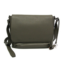 Salvatore Ferragamo BC-24 A455 Men's Leather Messenger Bag Khaki