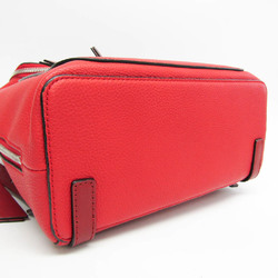 Loewe Goya Small 307.12UU15 Women's Leather Backpack Red Color