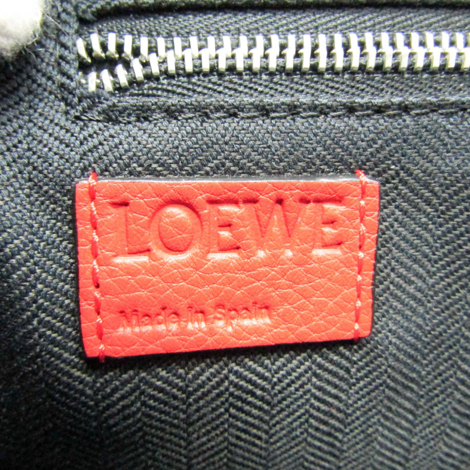 Loewe Goya Small 307.12UU15 Women's Leather Backpack Red Color