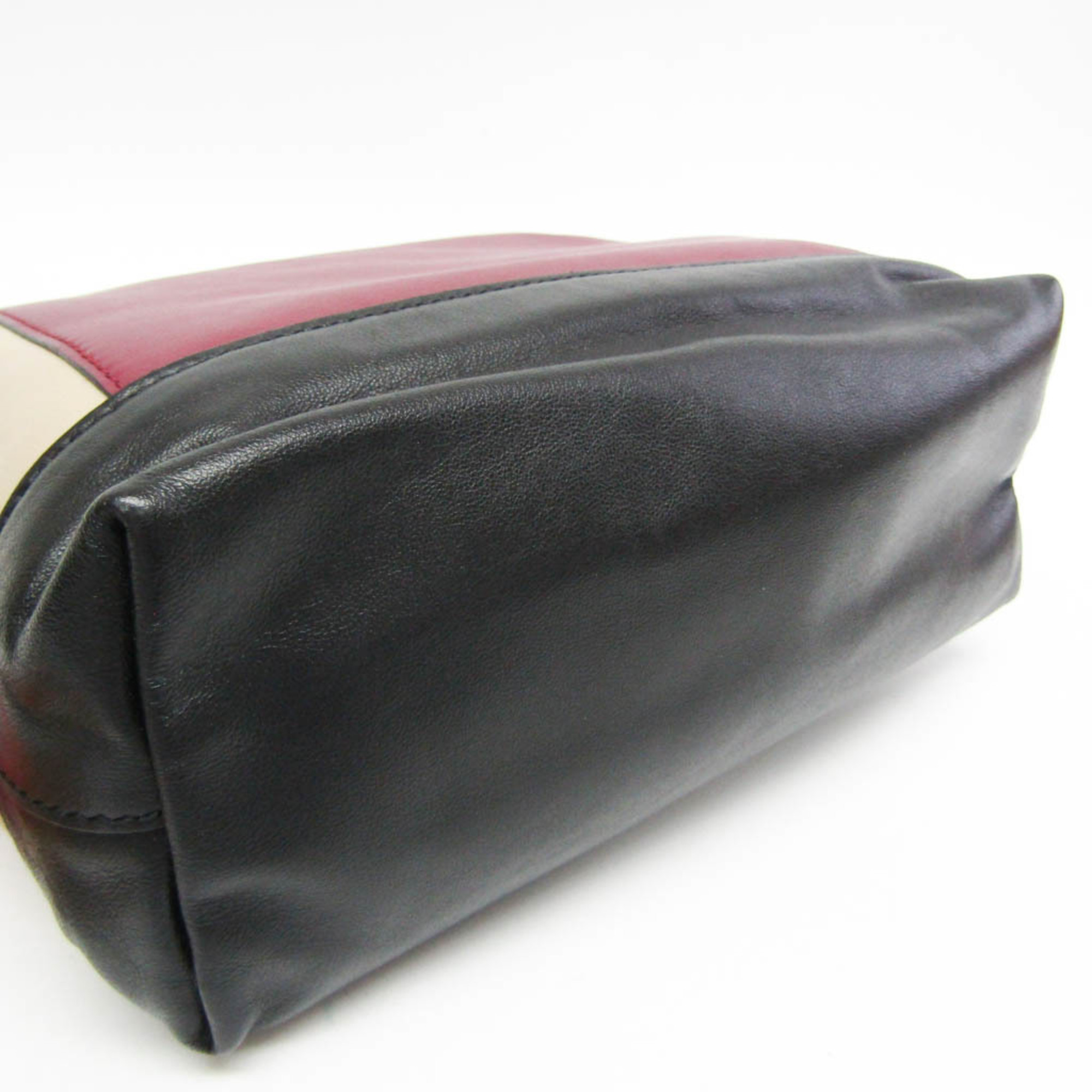 Marni PHMP0031Y0 P4092 Women's Leather Clutch Bag Beige,Black,Bordeaux,Multi-color