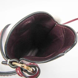 Loewe Gate Pocket 109.30.Z42 Women's Leather Shoulder Bag Bordeaux