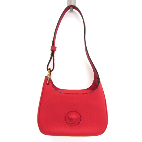 Versace LA MEDUSA SMALL HOBO 1000802 DVIT3T Women's Leather Shoulder Bag Red Color