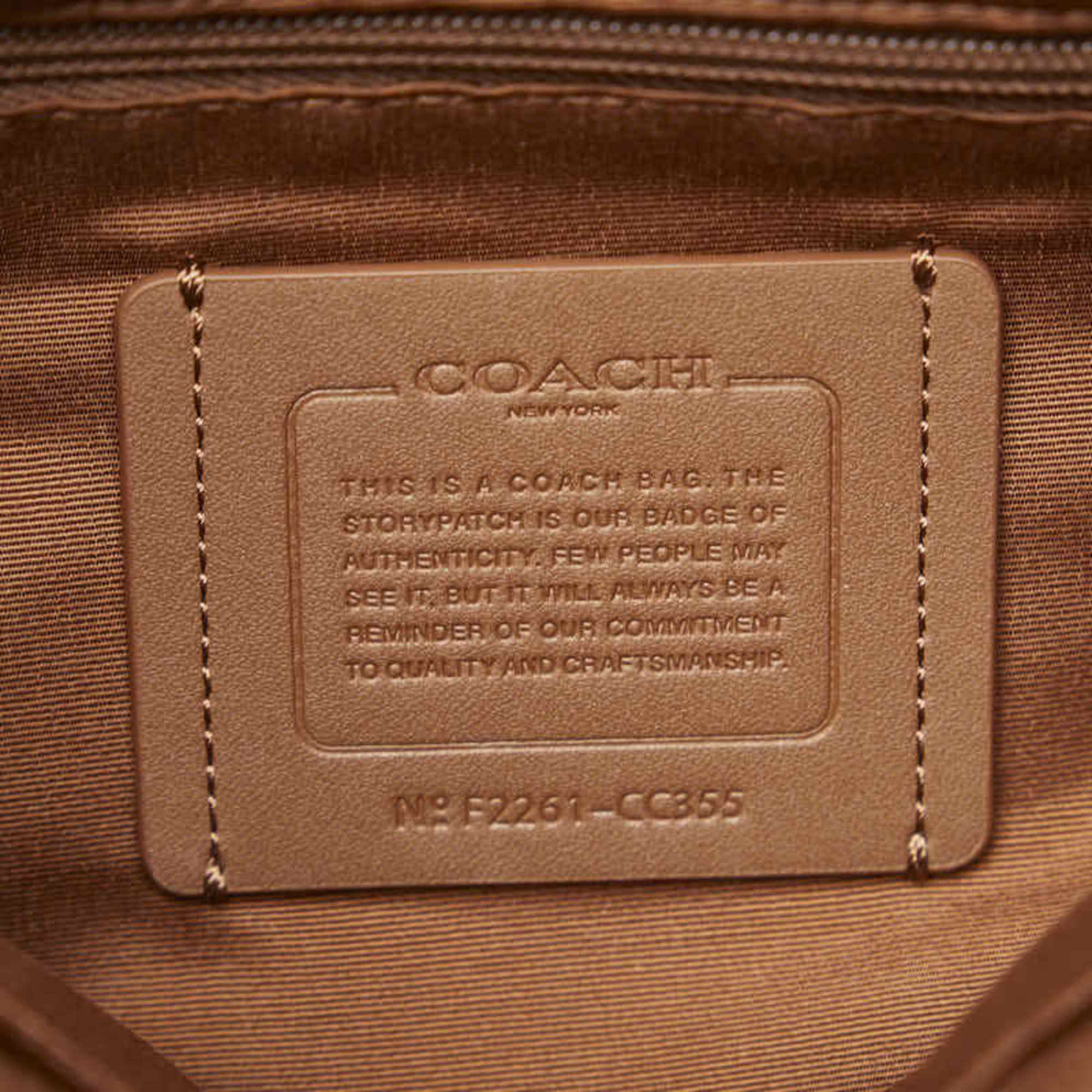Coach Signature Truck Backpack Colorblock Rucksack CC355 Yellow Beige PVC Leather Men's COACH