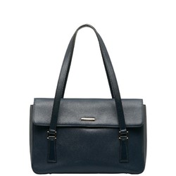 Burberry Nova Check Handbag Navy Leather Women's BURBERRY