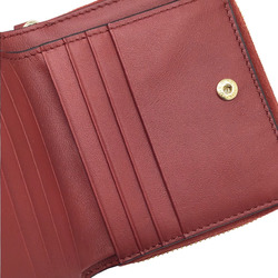 Valentino VALENTINO Bi-fold Wallet Rockstud Compact Leather Red QW2P0649 Gold Metal Fittings Women's