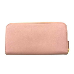 PRADA Prada Round Long Wallet Leather Pink 1ML506
