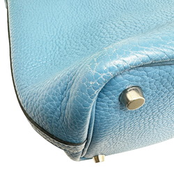 Hermes HERMES Picotin PM Taurillon Clemence Blue Jean □I Engraved Handbag Leather Women's
