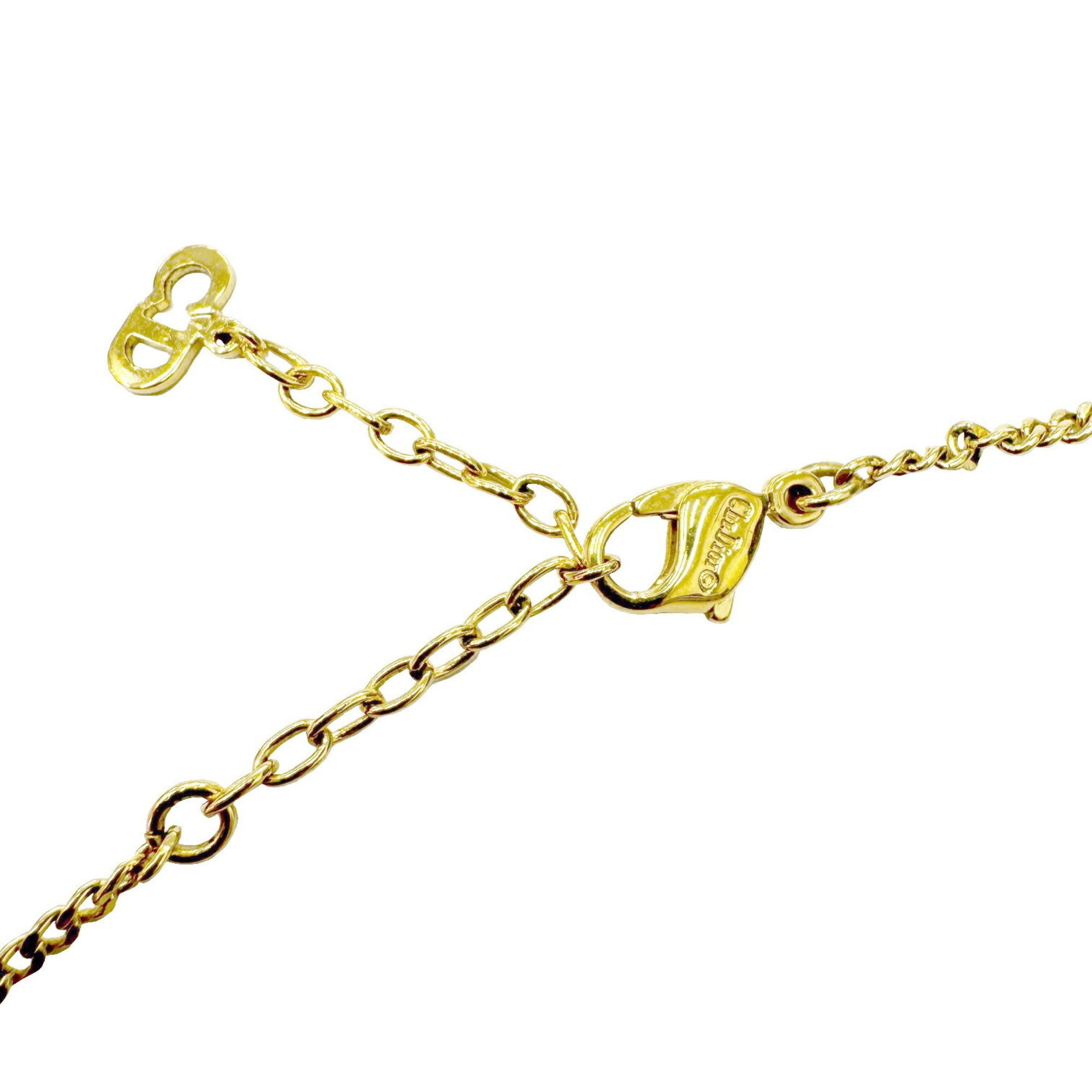 Christian Dior Necklace GP Gold Plated Women's