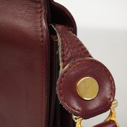 Cartier Shoulder Bag Must Leather Bordeaux Women's
