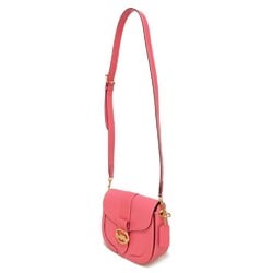 Coach COACH Shoulder Bag Georgie Saddle Crossbody Horse and Carriage Pebbled Leather Confetti Pink C3241 Women's