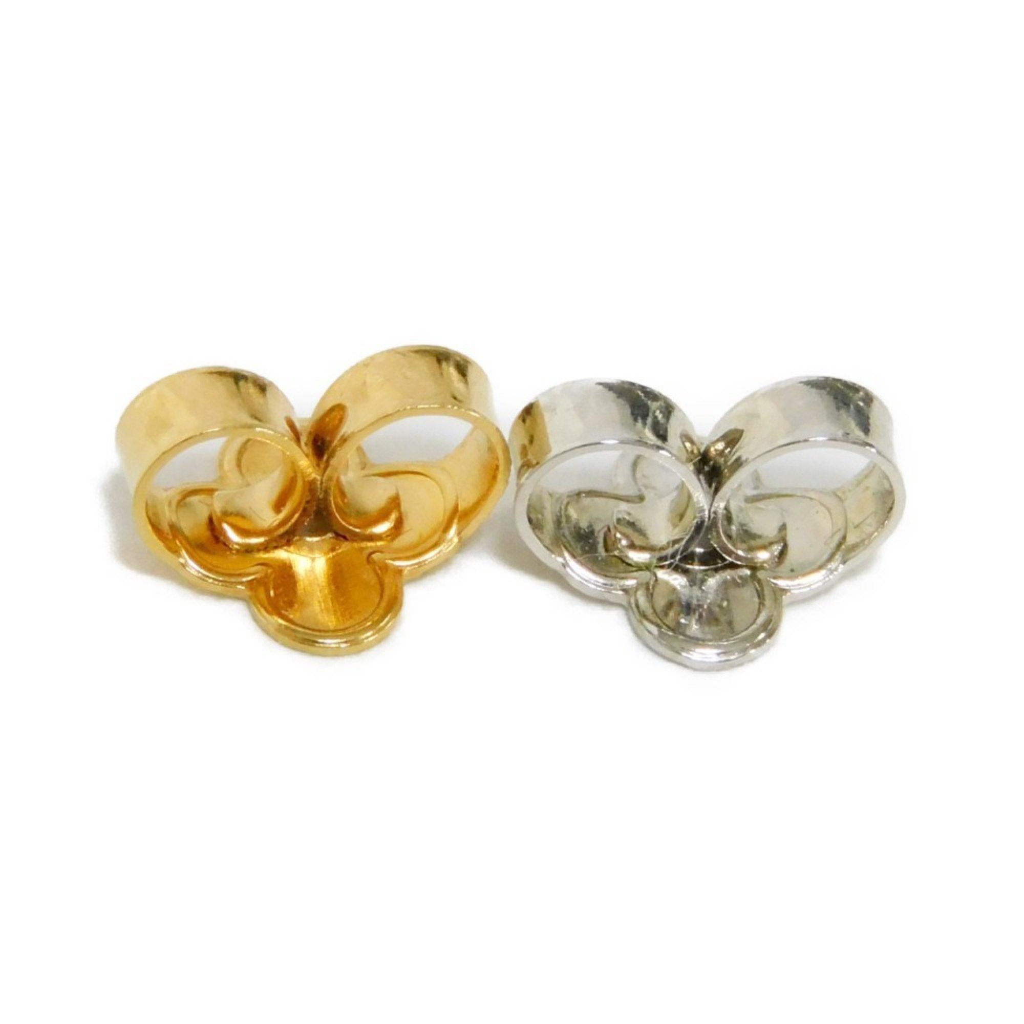 Louis Vuitton LOUIS VUITTON Earrings Lucky Gram LV Flower Dice Cube Silver Gold Monogram M62810 Women's