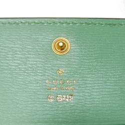 Gucci GUCCI Bi-fold wallet Bananya compact banana cat sakura mochi mint green 701009 U22AG 3067 women's bill compartment