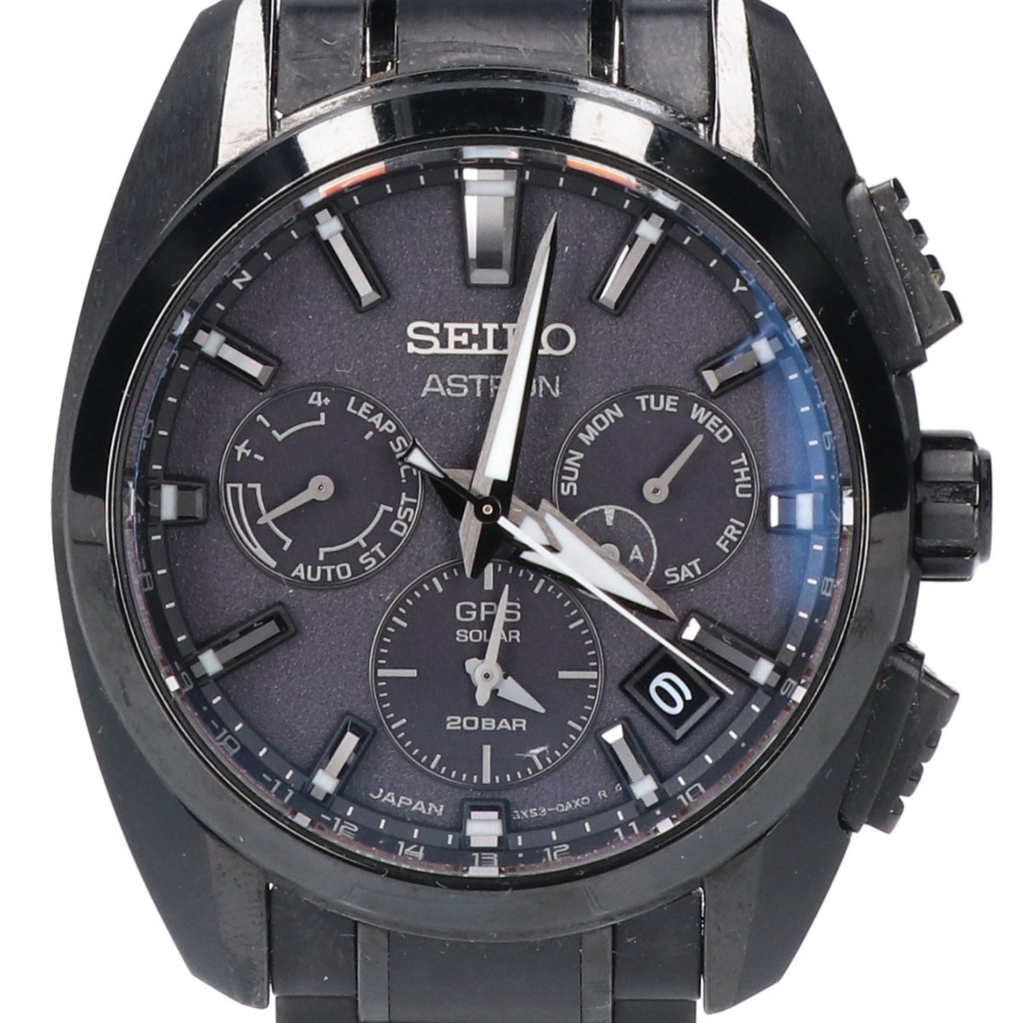 SEIKO SBXC069 5X53-0AV0 Global Line Sports Astron GPS Solar Watch All Black Men's