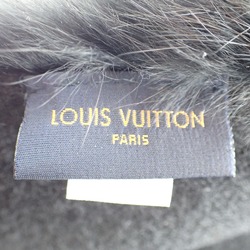 LOUIS VUITTON Louis Vuitton 2018 M70928 Echarpe LV Neon Rabbit Fur Scarf Black Blue Women's