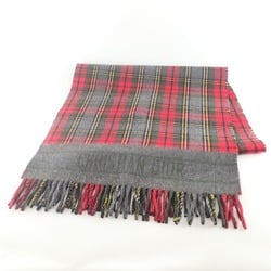 Christian Dior 95TAR202I102 Checkered Scarf Red Women's