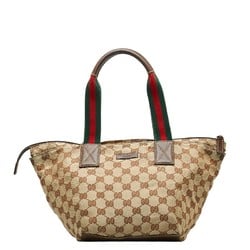 Gucci GG Canvas Tote Bag 131228 Brown Leather Women's GUCCI