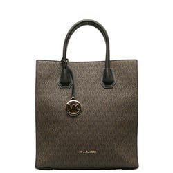 Michael Kors MK Monogram Tote Bag Shoulder Brown PVC Leather Women's