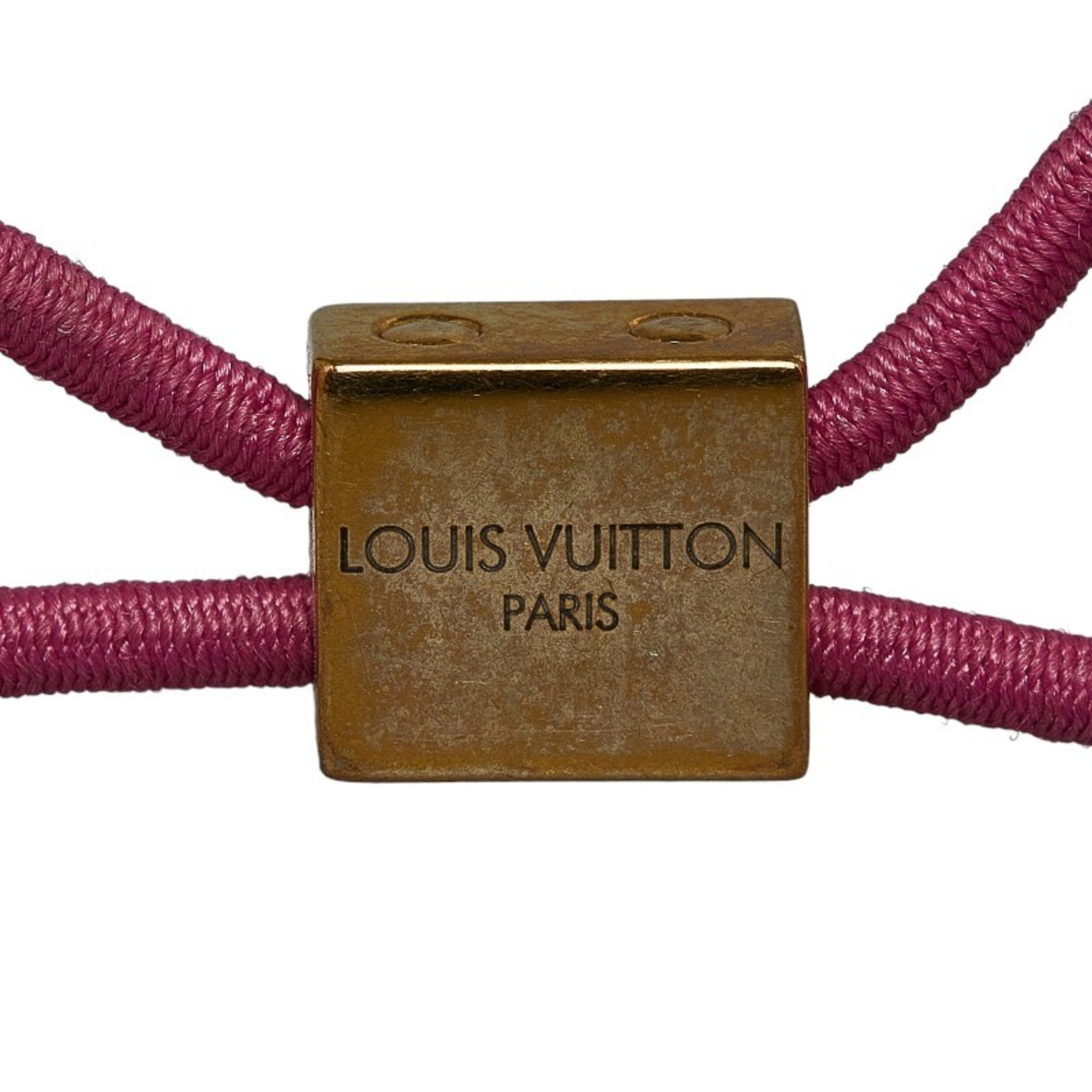 Louis Vuitton Unclusion Hair Cube Tie M65321 Pink Clear Acrylic Ladies LOUIS VUITTON