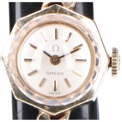 OMEGA 14KGOLD engraved octagonal case hand-wound watch, gold, ladies