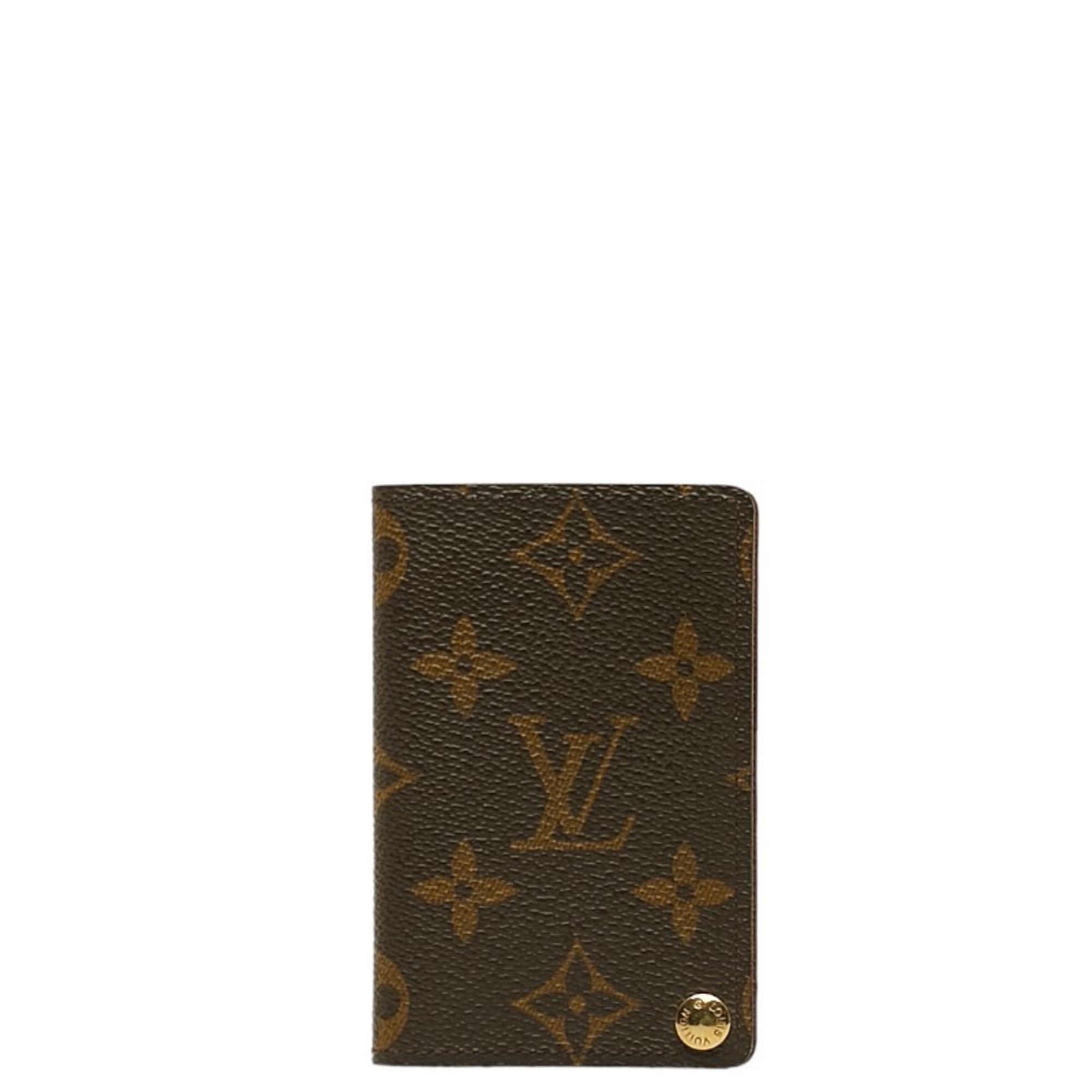 Louis Vuitton Monogram Portocarte Credit Presion Card Case M60937 Brown PVC Leather Ladies LOUIS VUITTON