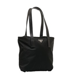 Prada Tote Bag Handbag Black Nylon Leather Women's PRADA