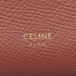 Celine Large Strap Wallet Long Bicolor Pink Gray Leather Women's CELINE