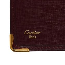 Cartier Must Line Long Wallet Bordeaux Wine Red Leather Women's CARTIER