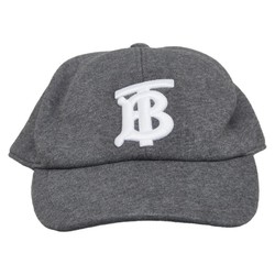 Burberry TB Cap Baseball Size: S 56 Grey White Cotton Women's BURBERRY