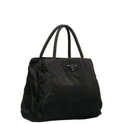 Prada Triangle Plate Handbag Black Nylon Women's PRADA