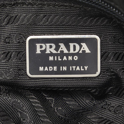 Prada Triangle Plate Handbag Black Nylon Women's PRADA