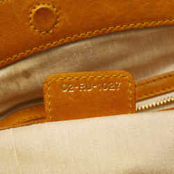 Christian Dior Dior handbag beige brown canvas leather women's