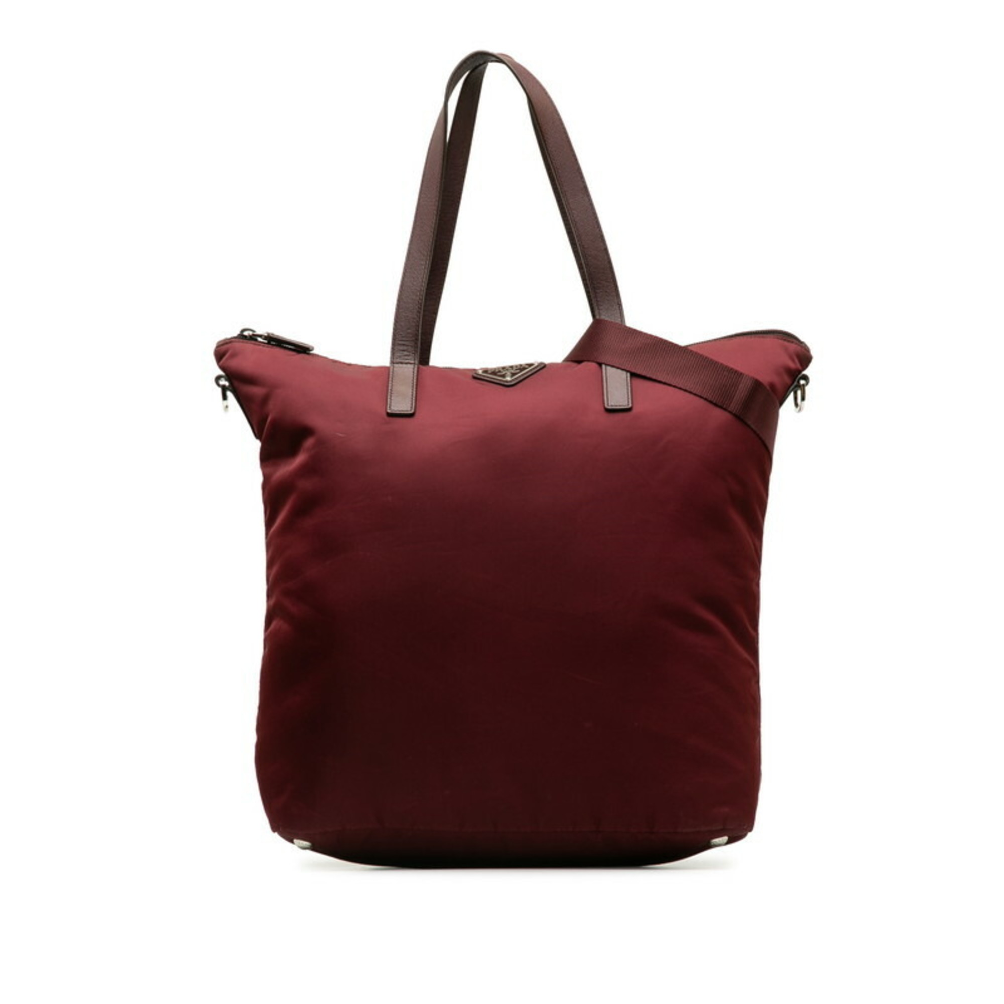Prada Handbag Shoulder Bag BR4696 Brown Nylon Leather Women's PRADA