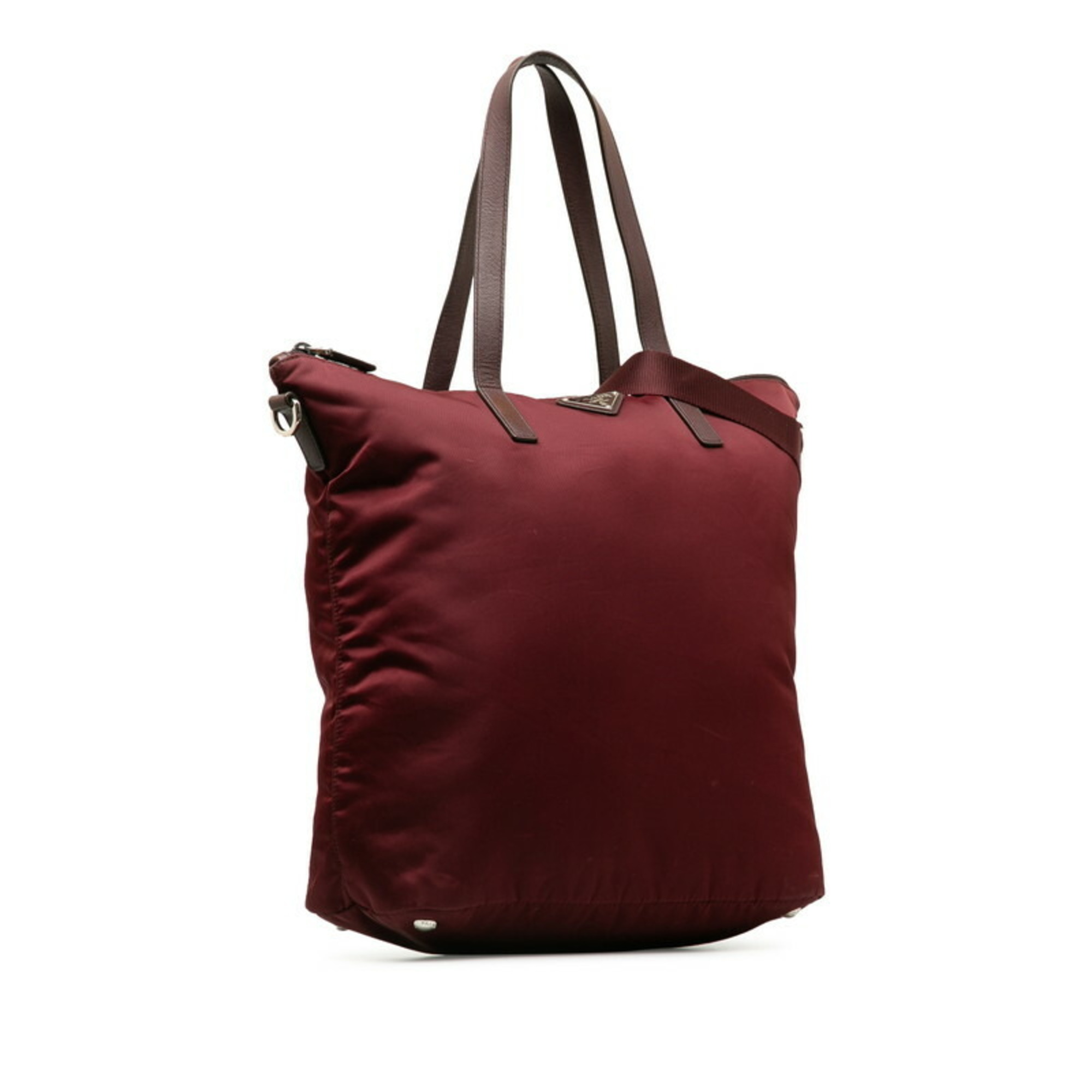 Prada Handbag Shoulder Bag BR4696 Brown Nylon Leather Women's PRADA