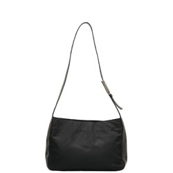 Prada Plate Bag Black Nylon Leather Women's PRADA