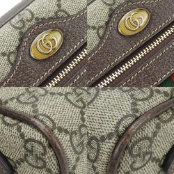 Gucci Shoulder Bag Offdia 517350 Sherry Line GG Supreme Canvas Leather Beige Brown Women's Men's GUCCI