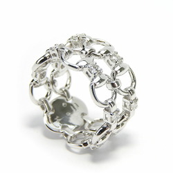 Gucci Ring Horsebit K18WG Diamond 8.0g White Gold Approx. Women's GUCCI