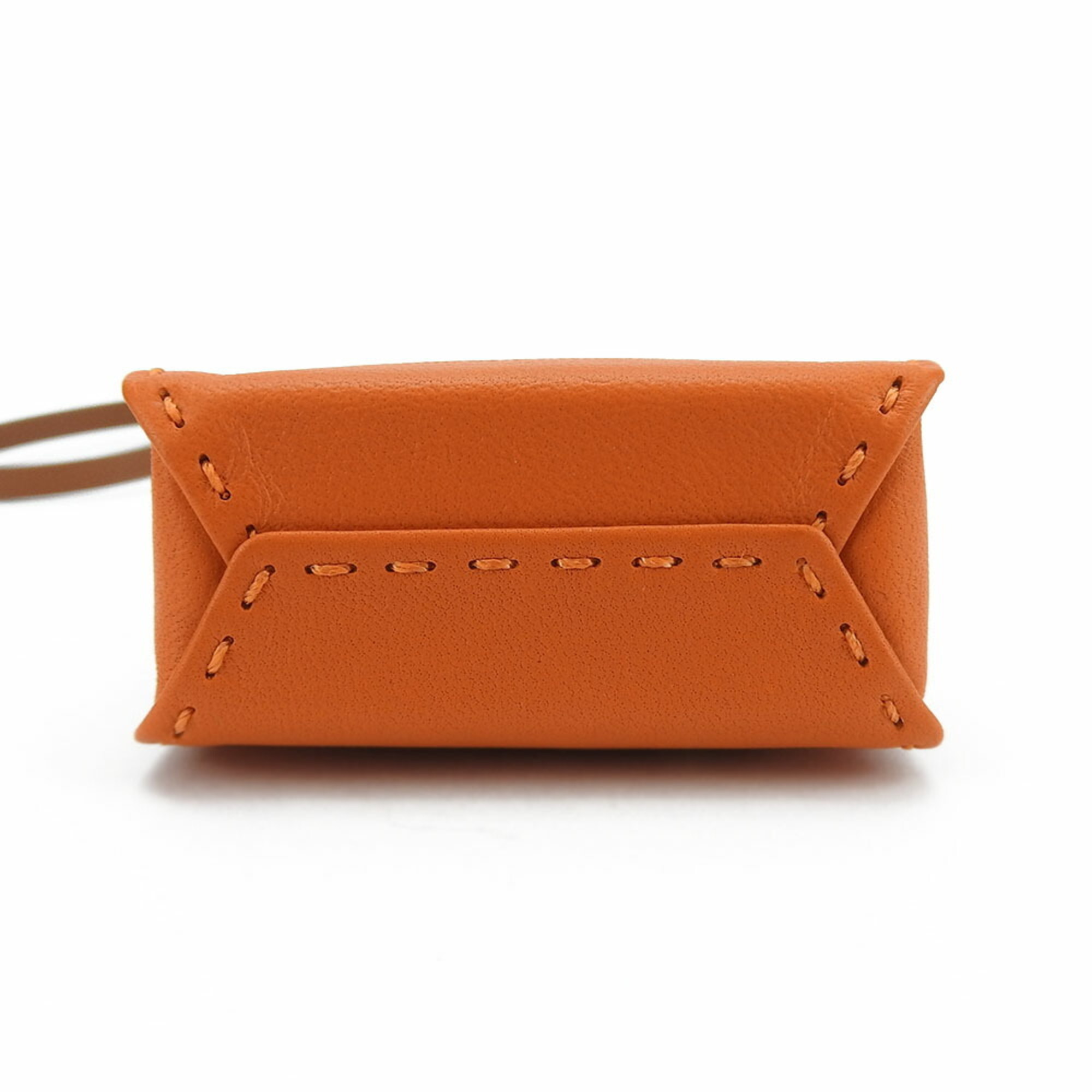 Hermes Bag Charm Sac Orange Anjou Milo Few Shopper Women's HERMES