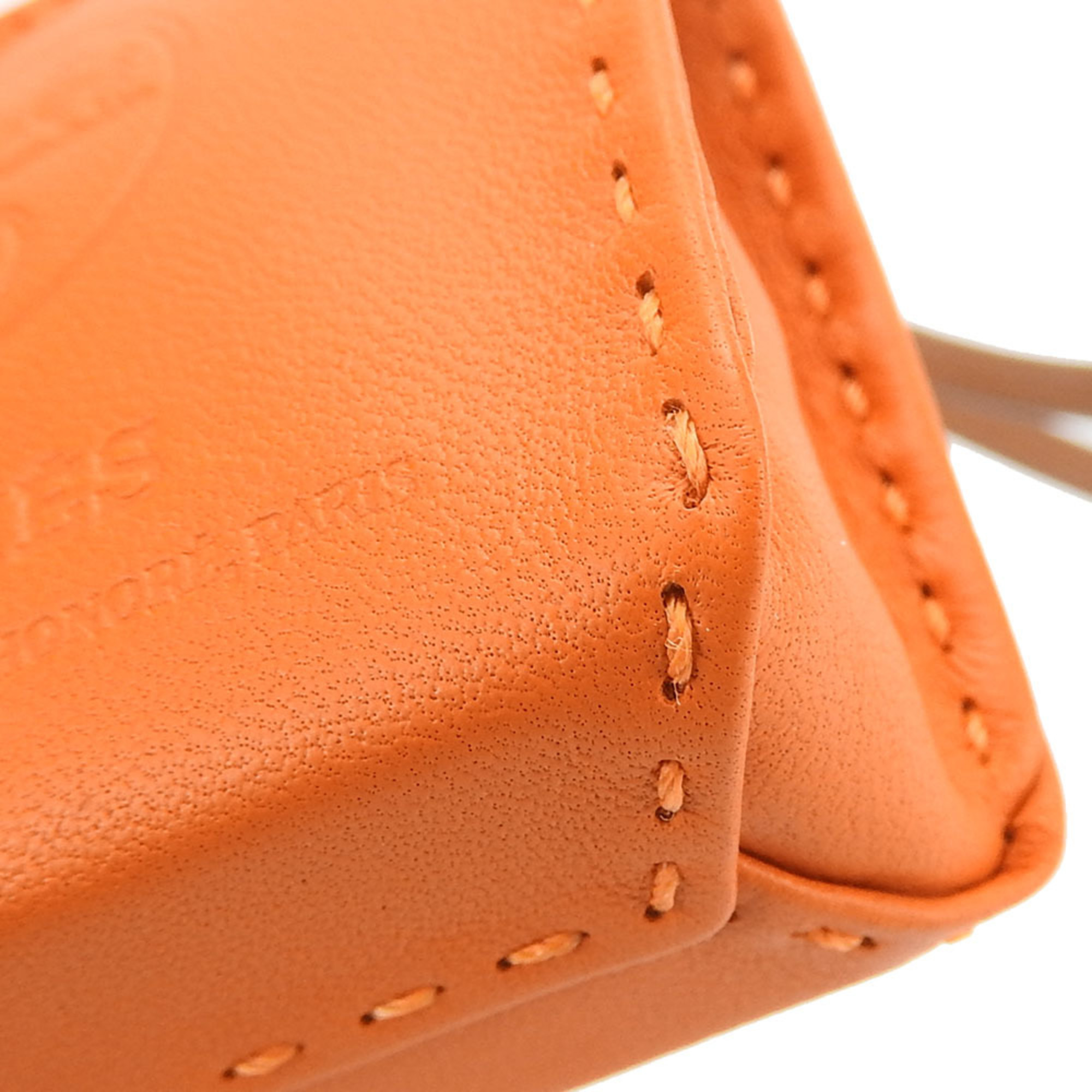 Hermes Bag Charm Sac Orange Anjou Milo Few Shopper Women's HERMES