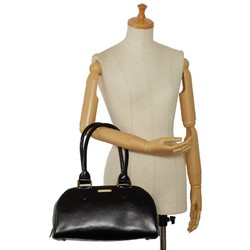 Burberry Nova Check Handbag Black Leather Women's BURBERRY