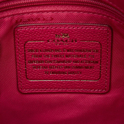 Coach Chain Shoulder Bag Pink Leather Women's COACH