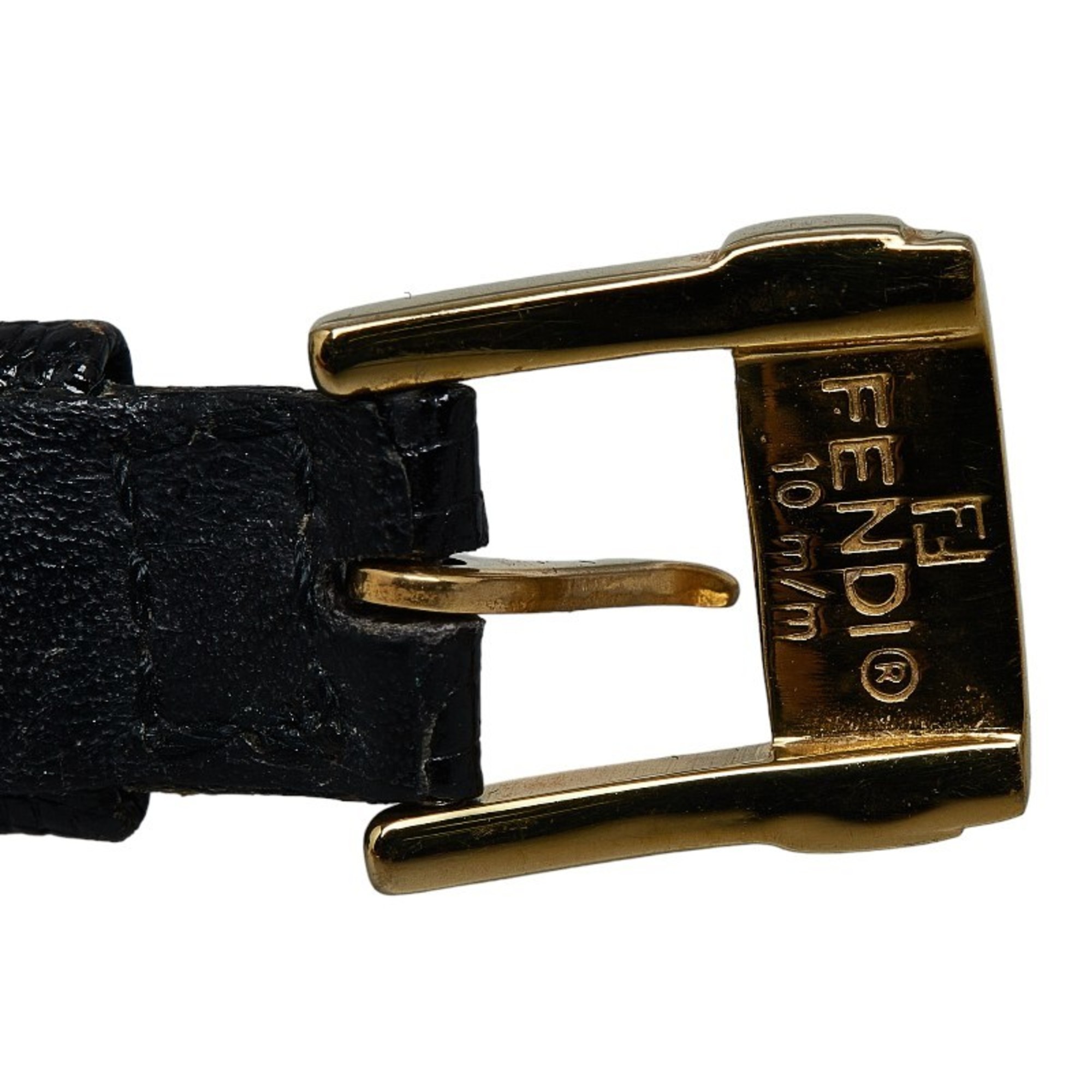 Fendi Chameleon Changeable Strap 5 Colors Watch 640L Quartz White Dial Leather Plated Women's FENDI
