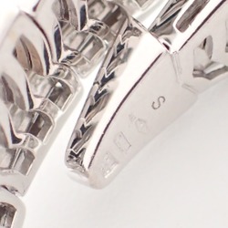 BVLGARI 345201 750WG Serpenti Viper Single Coil Full Pavé Diamond Bracelet S White Gold Women's
