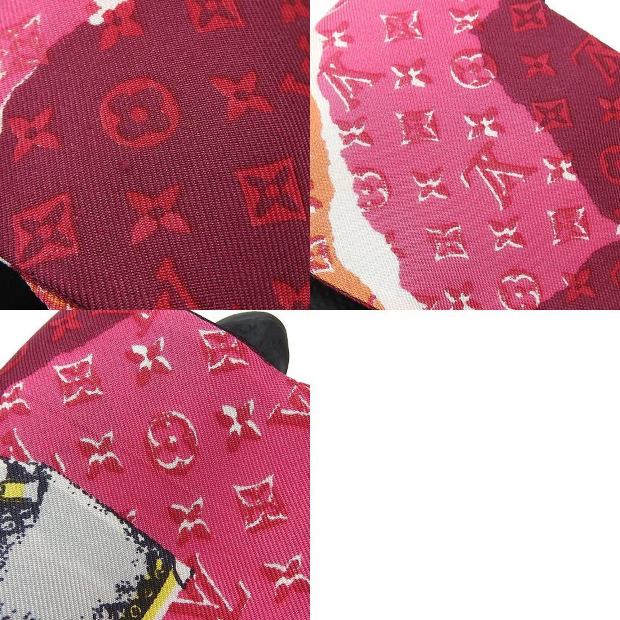 Louis Vuitton Twilly Scarf Bandeau Monogram Keepall Pattern 100% Silk Multicolor Accessory Women's LOUIS VUITTON accessory scarf monogram